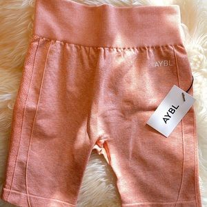 AYBL Seamless Cycling Shorts - Peach Marl (Small)